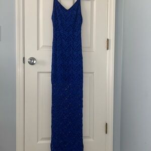 For Love And Lemons Royal Blue Lace Maxi Dress